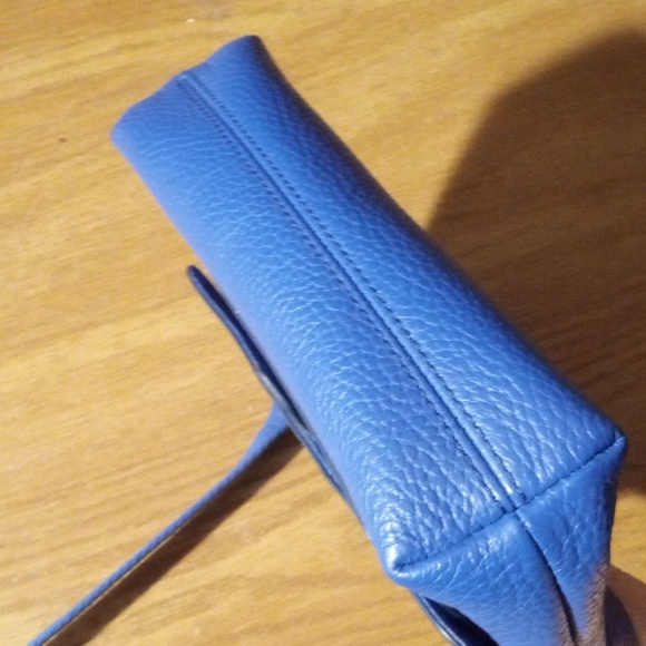 Fossil 1954 Vibrant Blue Two Tone Leather Perfect Stunning - Picture 14 of 16